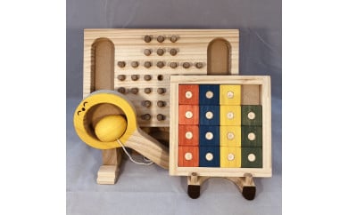 木のおもちゃ脳トレ、パズル・ゲーム3点セットNF