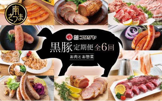 【定期便 全6回】黒豚のプロフェッショナル「コワダヤ」の厳選黒豚味わい尽くしコース しゃぶしゃぶ 生姜焼き 焼き豚 焼豚 ウインナー ソーセージ ロース 切落し 切り落とし 鹿児島県産 冷凍 南さつま市
