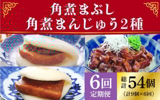 【全6回定期便】 長崎 角煮まんじゅう 3個・ 大とろ角煮まんじゅう 3個・ 角煮まぶし 3袋＜岩崎本舗＞ [DBG041] 角煮まん 角煮 豚角煮 簡単 惣菜 冷凍 おやつ 中華