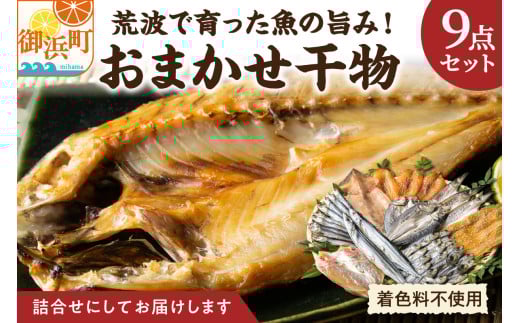 マルミツのおまかせ9点【魚 魚介類 干物 セット 詰め合わせ 着色料不使用 三重県 御浜町】