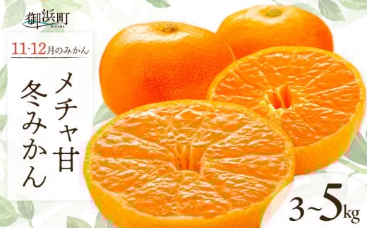 11・12月の御浜柑橘　メチャ甘冬みかん3～5キロ【先行予約 期間限定 果物 フルーツ みかん 早生 早生みかん 3kg 5kg 冬 マルチ栽培 三重県 御浜町】