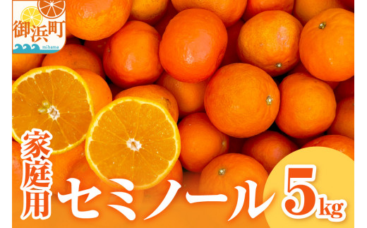 【2026年発送 先行予約品】ジューシーさダントツ!ミカファームのセミノール5キロ(家庭用)【数量限定 果物 フルーツ みかん セミノール デザート 5kg 家庭用 三重県 御浜町】