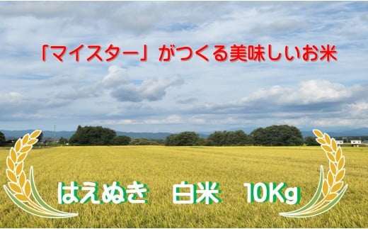 マイスターがつくる　はえぬき　白米 10kg　（飯豊町産）(R7年産）