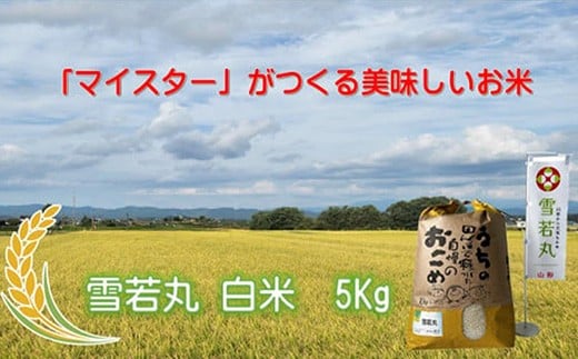 マイスターがつくる　雪若丸　白米 5kg（飯豊町産）(R7年産）