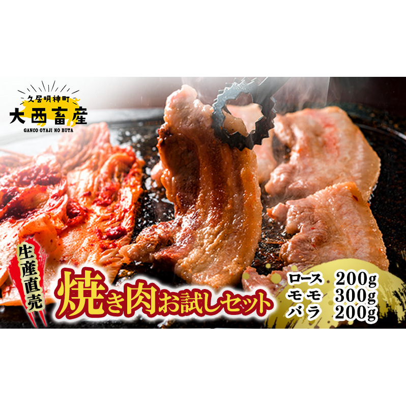 生産直売 焼き肉お試しセット | 肉 お肉 焼肉 BBQ バーベキュー 肩ロース バラ肉 モモ肉