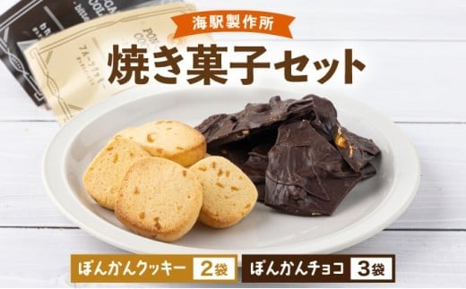 海駅製作所 焼き菓子セット ぽんかんチョコ ぽんかんクッキー チョコ クッキー クッキー詰合せ 高知県 東洋町 送料無料 MT021