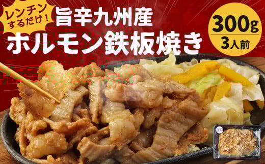 レンジでチン! 旨辛 九州産 ホルモン 鉄板焼き (調理すみ) 300g (3人前)