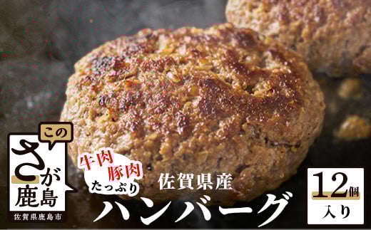 B-238  佐賀県産牛肉・豚肉たっぷりハンバーグ 12個入り