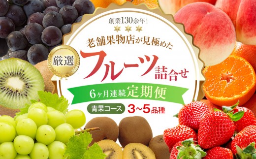 【6ヶ月連続定期便】厳選フルーツ詰合せ♪【青果コース】（3～5品種）