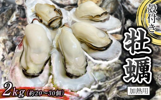 殻付き牡蠣 2kg(加熱用)【牡蠣 かき 一口サイズ 食べやすい 国産 香川県 さぬき市】