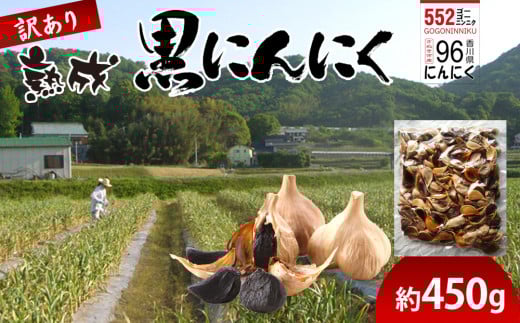 訳あり 熟成 黒にんにく 約450g