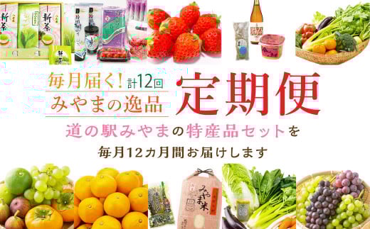 E1 毎月届くみやまの逸品 定期 特産品 野菜 果物 フルーツ 米 酒 味噌 茶 旬