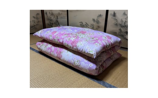 和式敷布団ピンク系【1631828】