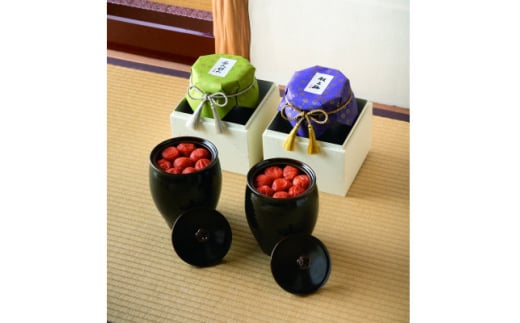 献上梅・茶人好み詰合せ 陶製2壺入【1498258】