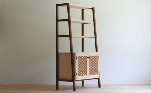 対馬ヒノキ オープン キャビネット (セミオーダー可能) 《対馬市》【家具製作所kiiro】棚 木製 家具 [WAL026]