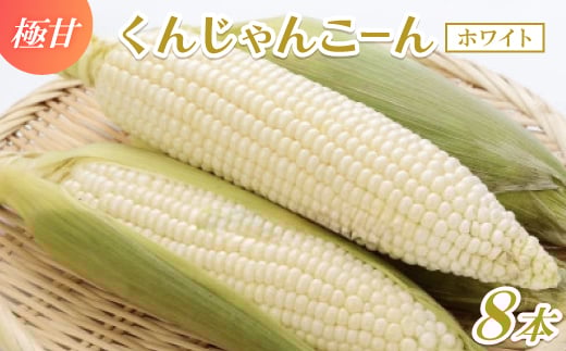 <2026年4~5月頃順次発送>春獲れ一番!極甘くんじゃんこーん ホワイト 8本 とうもろこし【1578629】