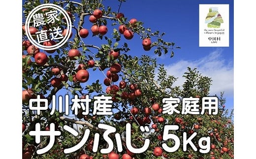 担当者おすすめ「味覚の里なかがわ」の旬のくだもの(サンふじ自家用5Kg箱)12月1日から順次発送予定