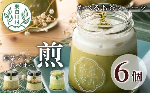 【冷凍】煎茶プリン3種食べ比べ! 東白茶寮プリン 「煎」 6個セット 煎茶プリン ティラミス ラテ プリン お茶 日本茶 緑茶 美濃白川茶 10000円 一万円