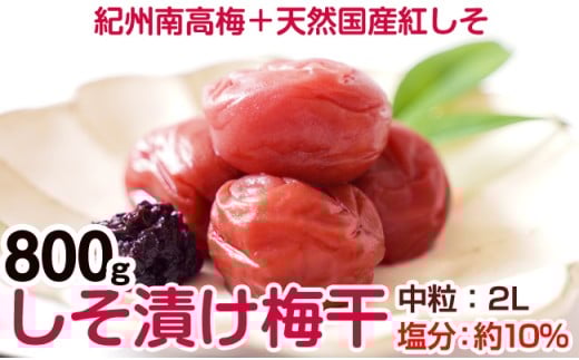 しそ漬け梅干し(紀州南高梅)800g 中粒 2L 和歌山県産