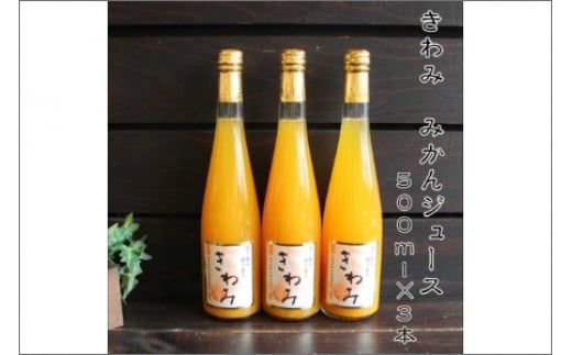 きわみ100%ストレートみかんジュース500ml×3本