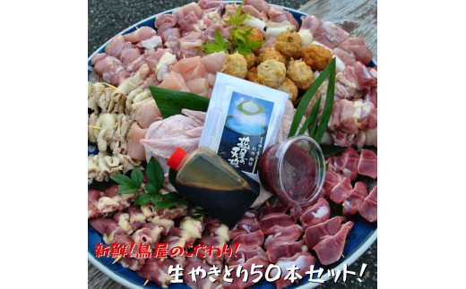 焼き鳥屋が作る【本格焼き鳥お任せセット50本】【特製タレ付き】