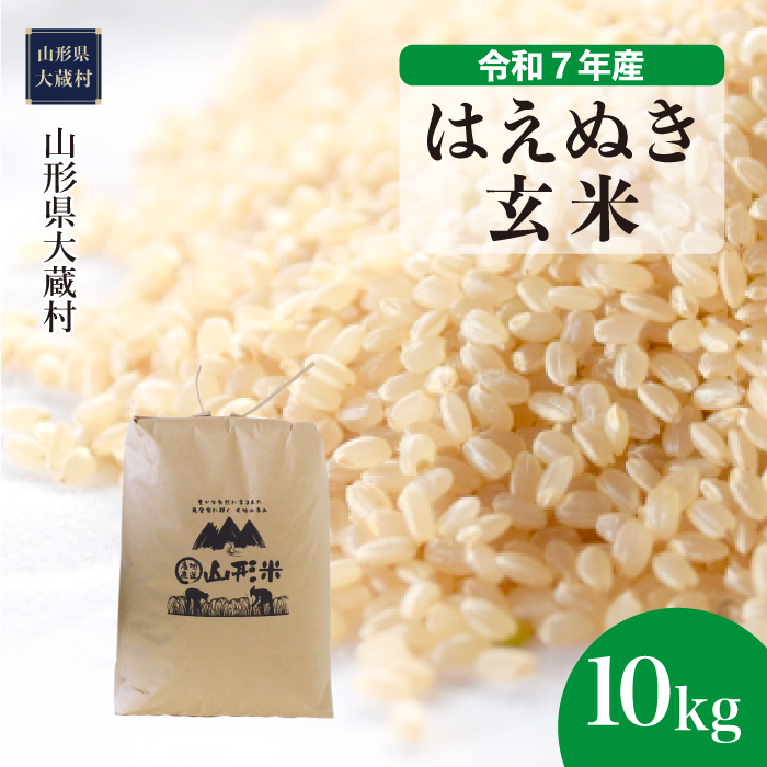＜令和7年産米＞ はえぬき 【玄米】 10kg （10kg×1袋） 配送時期指定できます！