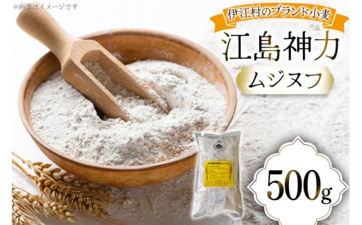 小麦粉 全粒粉 伊江島産 江島神力 ムジヌフ 500g [カフェ・イーサビ（cafe E-SABI) 沖縄県 伊江村 ie47bgj640000] 沖縄 小麦 クリポス メール便 メール便対応