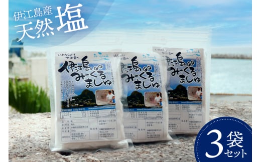 塩 天然塩 みーぐるましゅ 塩 200g 3袋 [伊江島物産センター 沖縄県 伊江村 ie47bde210014] ソルト 調味料 海 しお