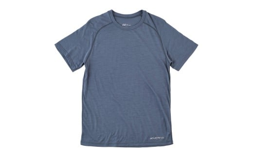 0044-016 R×L（アールエル） メリノウール ウルトラライト ユニ Tシャツ（ユニセックス）ブルー XSサイズ
