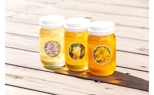 0020-047 国産ハチミツ100%  300g×3本セット（菜の花・ヘアリーベッチ・ユリ）