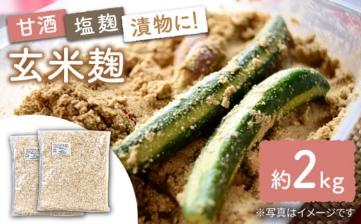 栽培期間中農薬不使用 玄米麹 （乾燥米麹） 九州産 約2kg〈川添酢造有限会社〉 [CDN064] 長崎 西海 味噌づくり 麹 みそ 手作り 味噌 麹