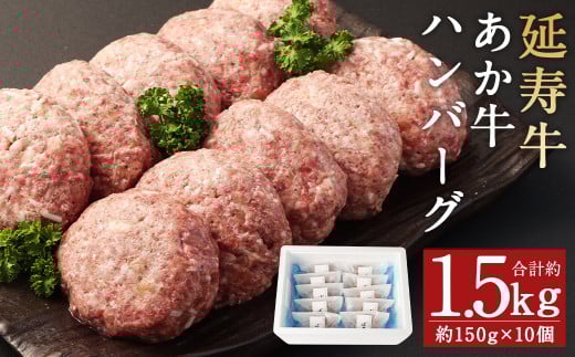 熊本県産 延寿牛 あか牛 ハンバーグ 約150g×10個 合計約1.5kg 《90日以内に出荷予定(土日祝除く)》牛肉 肉 お肉 にく 赤牛 あかうし 国産