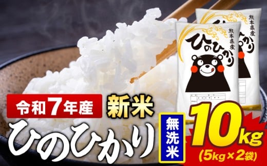 新米 令和7年産 無洗米 米 ひのひかり 10kg《12月中旬-2月末頃出荷》熊本県 菊池市 国産 熊本県産 精米 無洗米 送料無料 ヒノヒカリ こめ お米