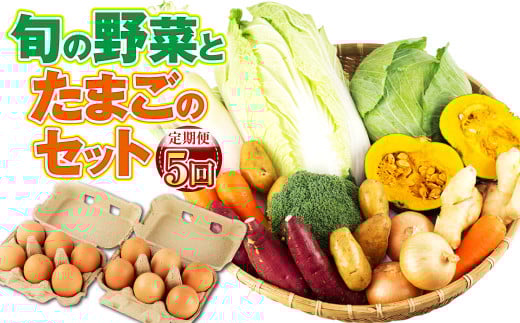 【定期便5回】 旬の野菜とたまごのセット 野菜 10品 にんにくたまご 12個 やさい 卵 詰め合わせ 詰合せ 定期便 【メロンドーム】 st-p