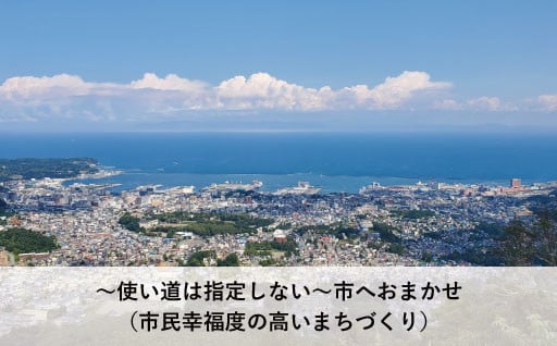 1 ～使い道は指定しない～市へおまかせ（市民幸福度の高いまちづくり）