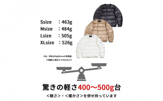 ふるさと納税 服 男 北海道 小樽市  UNISEX 北海道ダウン：RETAR NUY／レタールヌイ［CISE］DOWN CARDIGAN［WHITE／Lサイズ］ WHITE／Lサイズ UNISEX＞北海道ダウン：RETAR NUY/レタールヌイ［CISE］DOWN