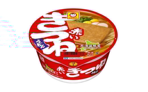 【2回定期便】＜東洋水産北海道工場＞マルちゃん「赤いきつねうどん 北海道」12食入り 1ケース