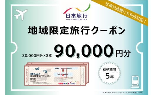 北海道小樽市 日本旅行 地域限定旅行クーポン 90,000円分 チケット クーポン 旅行券 宿泊券 券 旅行 宿泊 観光 交通費 クーポン券 1泊