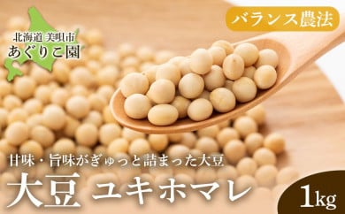 【バランス農法】農薬や肥料を使わずに育てた大豆 ユキホマレ 1kg