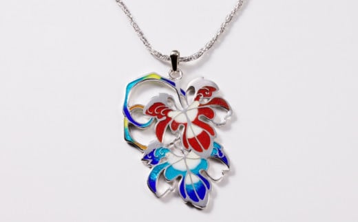七宝純銀ペンダント | 七宝焼き 純銀 シルバー ネックレス ペンダント アクセサリー ジュエリー ハンドメイド 手作り 一点物 ガラス レディース 伝統工芸
