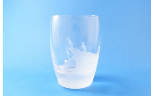 浅草切子 aquatic「Penguin Climb」| 切子 切子ガラス ガラス工芸 グラス ガラス コップ ペンギン 手作り ぐい呑み 家飲み 酒器 ハンドメイド 手作り ギフト 贈答 プレゼント