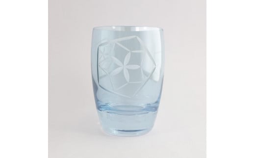 浅草切子 暮らしの硝子「五角紋 521BL」化粧箱入り| 切子 切子ガラス ガラス工芸 グラス ガラス コップ 手作り ぐい呑み 家飲み 酒器 ハンドメイド 手作り ギフト 贈答 プレゼント