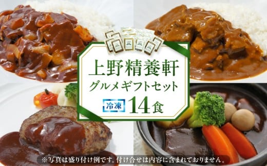 【上野精養軒】グルメギフトセット冷凍14食 [50] | カレー ハンバーグ シチュー 冷食 冷凍 冷凍食品 詰め合わせ セット 洋食 グルメ レストラン ギフト
