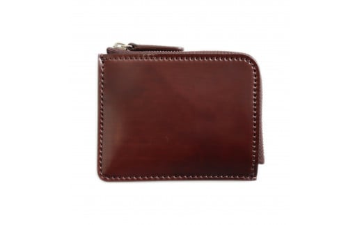 ミニ財布[イタリア産高級レザー]コードバン使用 (全4色) (カラー：ブラウン)