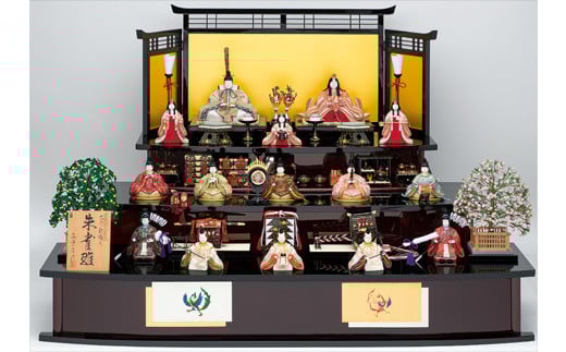 江戸木目込 雛人形 五段15人飾りセット | 真多呂人形 節句人形 人形 伝統工芸品 ひな祭 インテリア 贈答