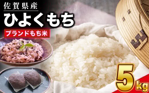 令和6年産 佐賀県産 ひよくもち米 5kg [もち米 餅米 ヒヨクモチ 5kg 年末 餅つき 赤飯 おこわ おはぎ 増田米穀](H015191)