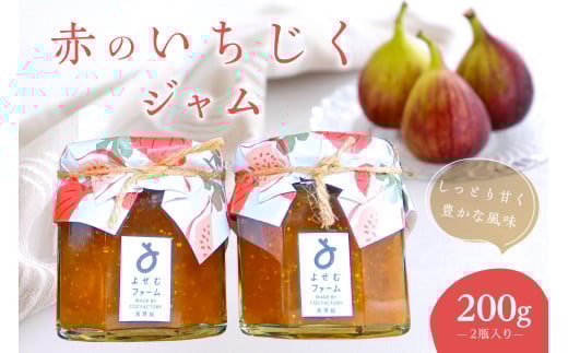 赤のいちじくジャム200g 2瓶入り mi0101-0003 【イチジク ジャム トースト ヨーグルト ドレッシング 朝食 ギフト 贈答 プレゼント】