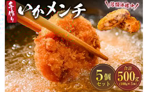 今話題沸騰中の房総手作り『いかメンチ』１００g×５個【冷凍】　mi0047-0006