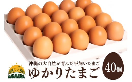 黄身がプリッ!沖縄の大自然が育んだ平飼い卵【ゆかりたまご】 40個 たまご (20個 ×2箱 )破卵保証の5個を含む MSサイズ 平飼い 卵 タマゴ 産地直送 生卵 鶏卵 濃厚 玉子 卵料理 卵かけごはん TKG エッグ egg 沖縄産 お取り寄せ 沖縄県 糸満市