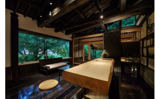 隠庵ひだ路 碧（あお）の間 【温泉露天風呂+檜内湯付】 和洋室 平日限定 1泊2食 ペア 宿泊券  温泉 露天風呂 旅行 LL005